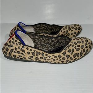 ROTHYS Leopard Print Round Toe 7.5 But fits 6.5